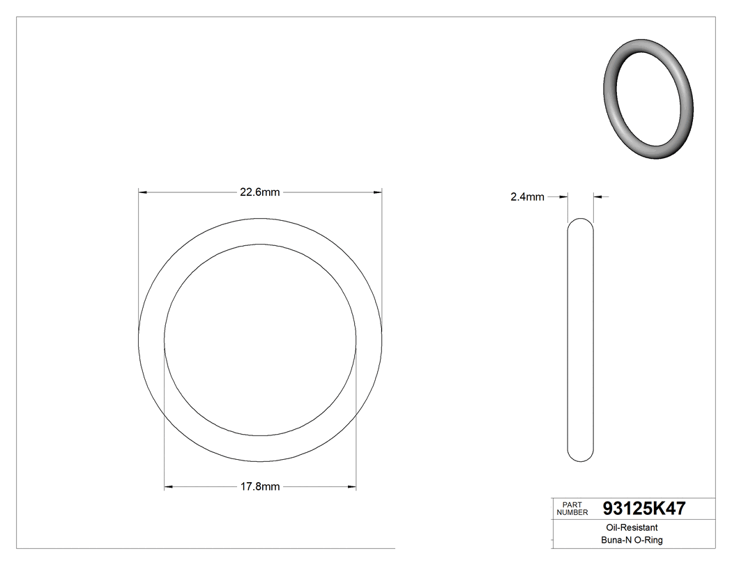 Technical drawing - 93125K47